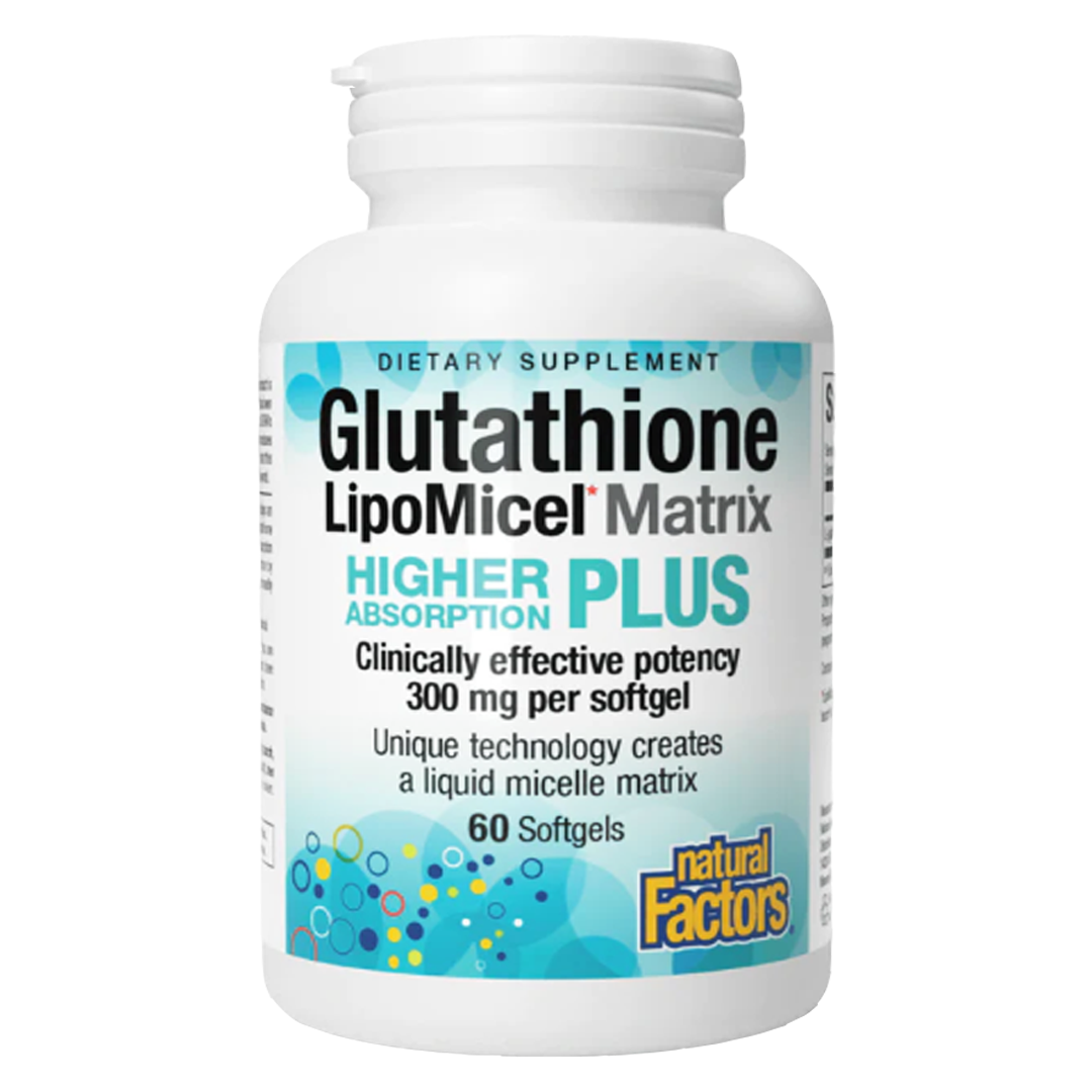 Natural Factors Glutathione LipoMicel Matrix 300 mg, 60 Ct
