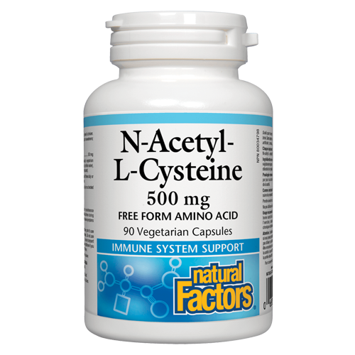 Natural Factors N-Acetyl-L-Cysteine (NAC) 500 mg, 90 Ct