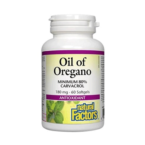 Natural Factors Oil of Oregano, 60 Ct