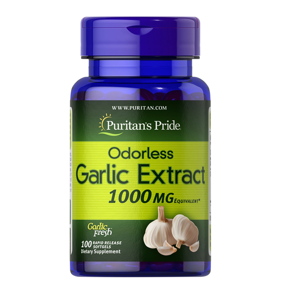 Puritan's Pride Odorless Garlic Extract 1000mg, 100 Ct
