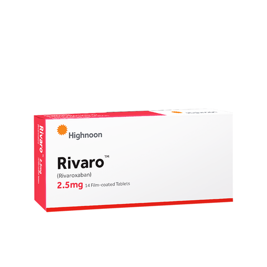 Rivaro (Rivaroxaban) 2.5mg, 14 Ct - Highnoon
