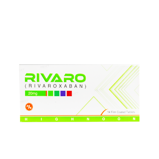 Rivaro (Rivaroxaban) 20mg, 14 Ct - Highnoon