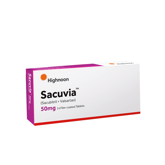 Sacuvia (Sacubitril+Valsartan) 50mg, 14 Ct - Highnoon