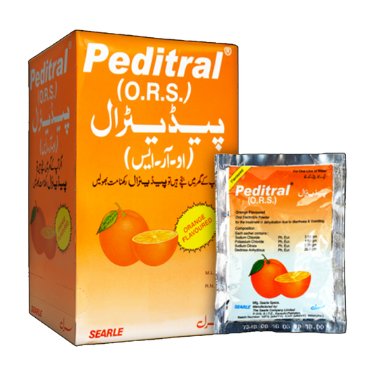 Peditral O.R.S. Orange Sachet, 25 Ct - Searle