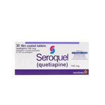 Seroquel Tablets 100mg, 30 Ct - AstraZeneca