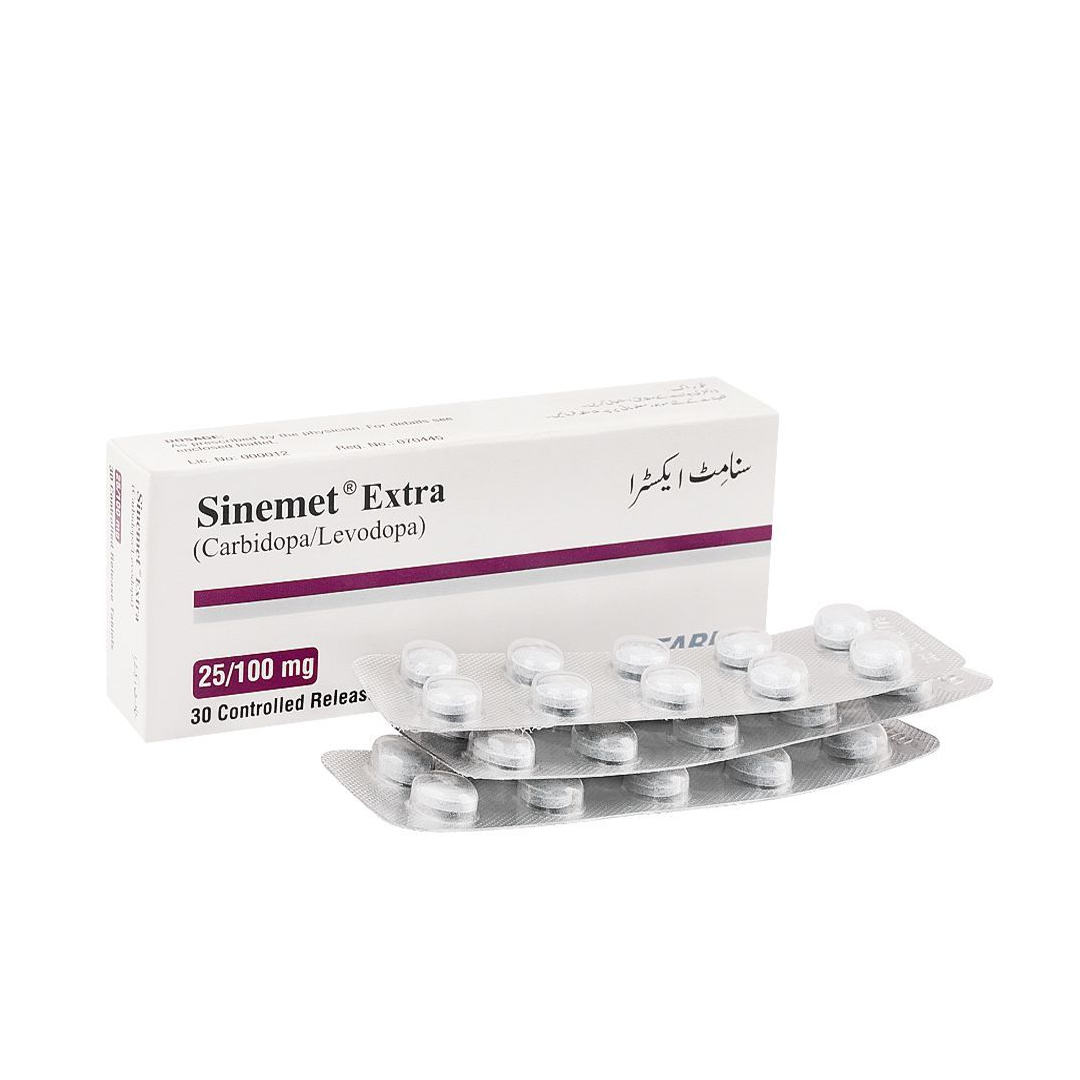 Sinemet Extra (Carbidopa/Levodopa) 25/100mg, 30 Ct - Searle