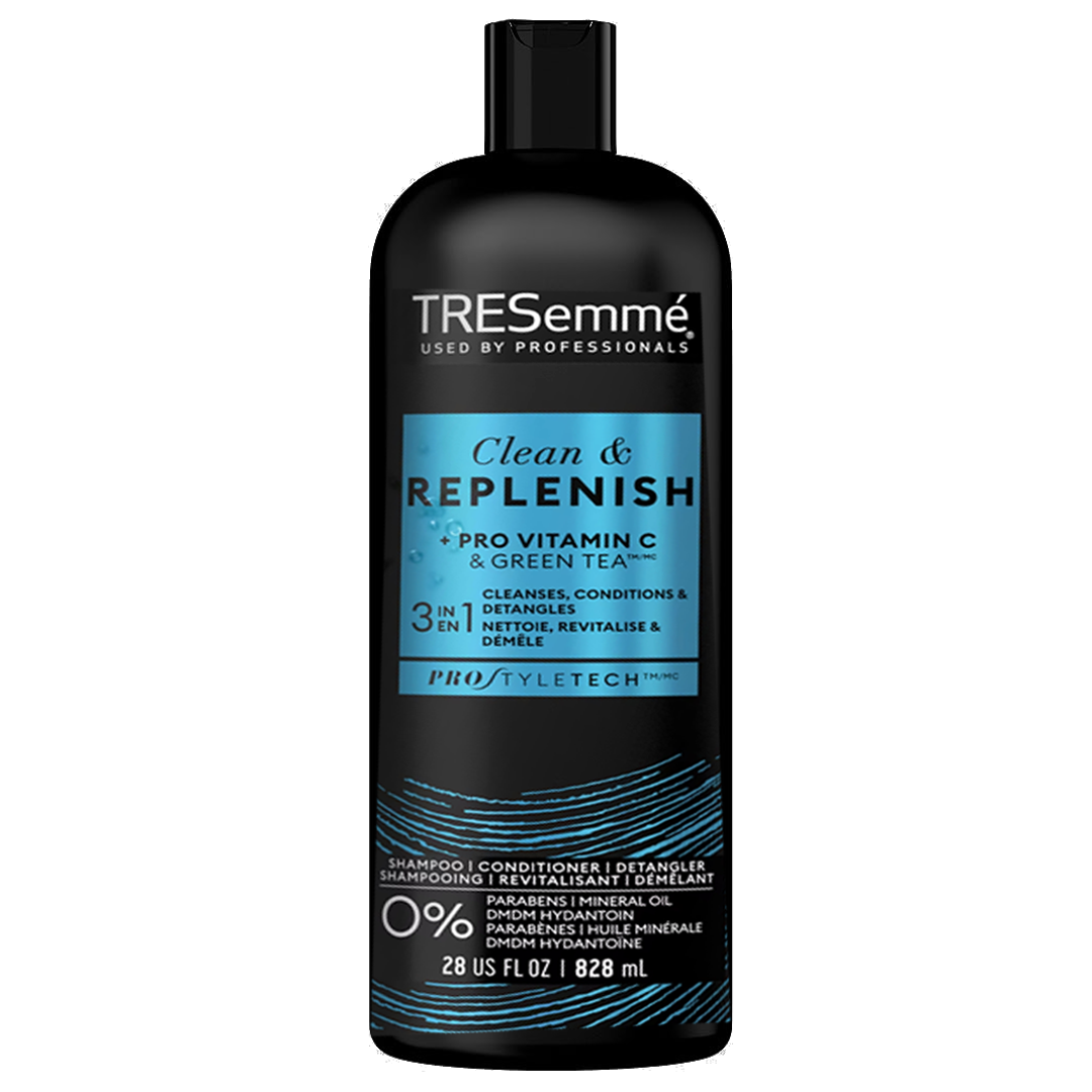 TRESemme 3 in 1 Clean & Replenish Shampoo, 828ml