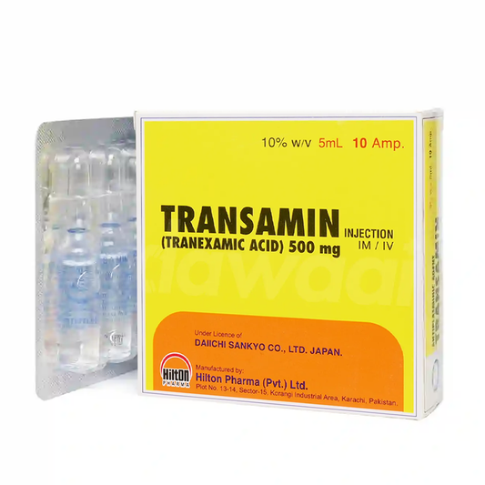 Transamin (Tranexamic Acid) Injection 500mg, 10 Ct - Hilton