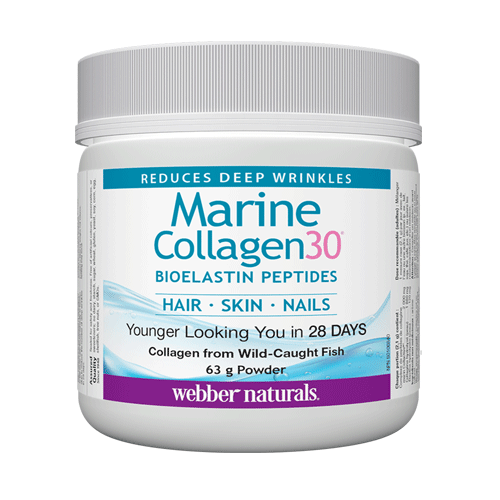 Webber Naturals Collagen30 Marine Collagen Bioelastin Peptides, 63 g