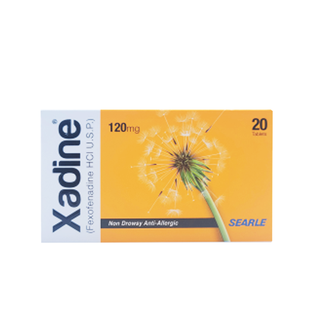 Xadine (Fexofenadine) 120mg, 20 Ct - Searle